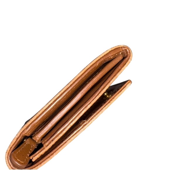 Prada MIU MIU Long Leather Wallet Camel Tan Gold Letters - Picture 9 of 14